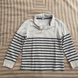 Old Navy White and Navy Striped Kids Sweatshirt